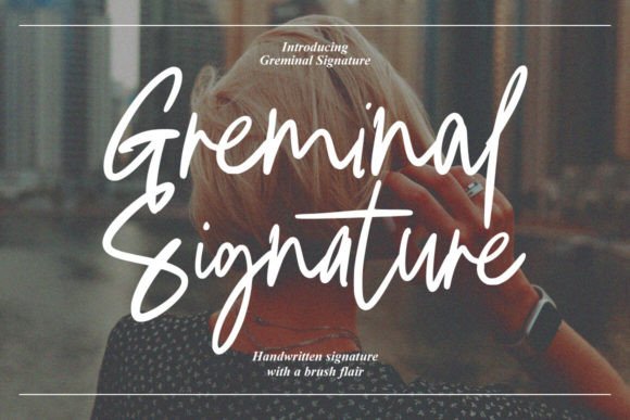 Greminal Signature: A Premium Script Font for Campaign Headlines