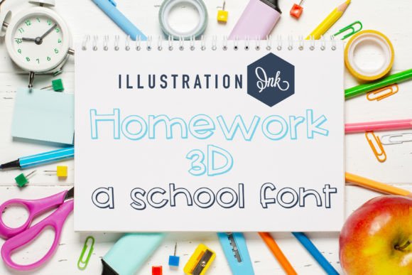 Homework 3D: A Playful, Punchy Display Font for Branding That Pops
