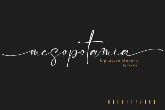 Mesopotamia: A Distinctive Script Font for Editorial Identity