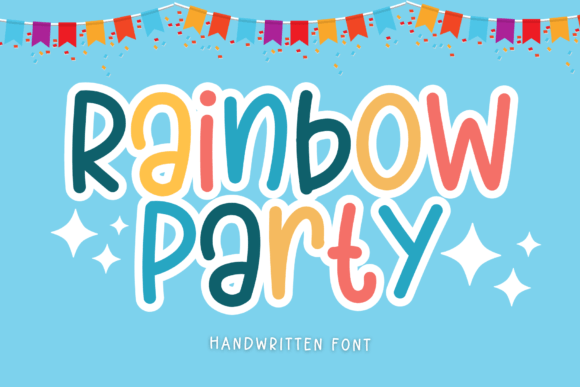 Rainbow Party Handwritten Font for Crafters & Sellers