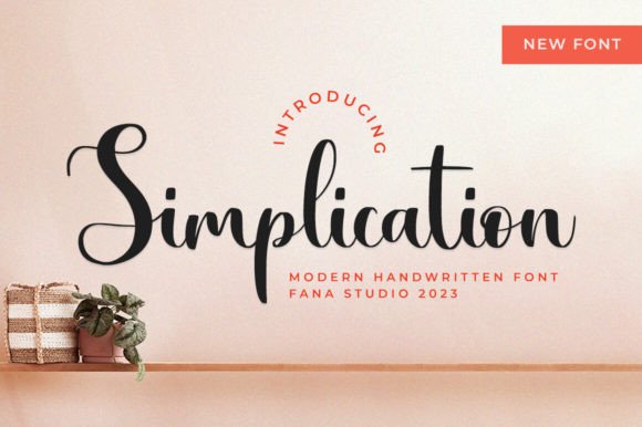 Simplication: A Modern Script Font for Editorial Design